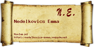 Nedelkovics Emma névjegykártya